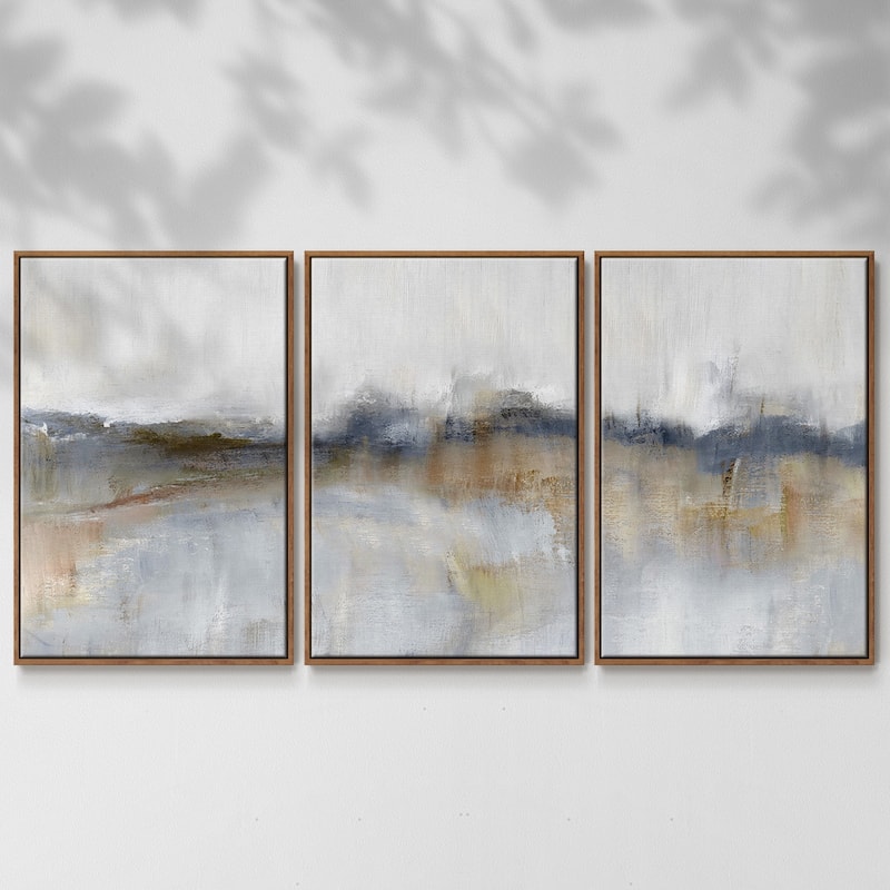 Autumnal Tide - Multi Piece Framed Canvas - 24 x 36 - Walnut