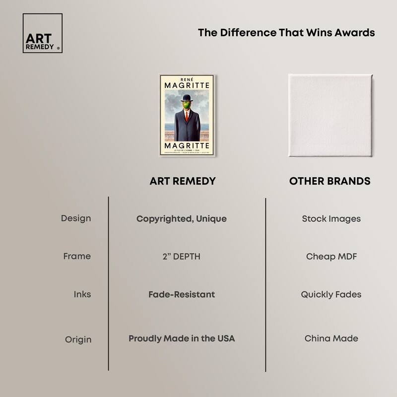 Man with the Apple Canvas by Art Remedy