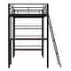 preview thumbnail 19 of 23, Twin Metal Loft Bed with Desk, Shelves & Whiteboard - Perfect for Teens