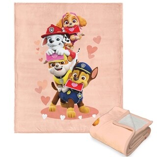 Nickelodeon Paw Patrol Friends For Life Silk Touch Sherpa Throw Blanket