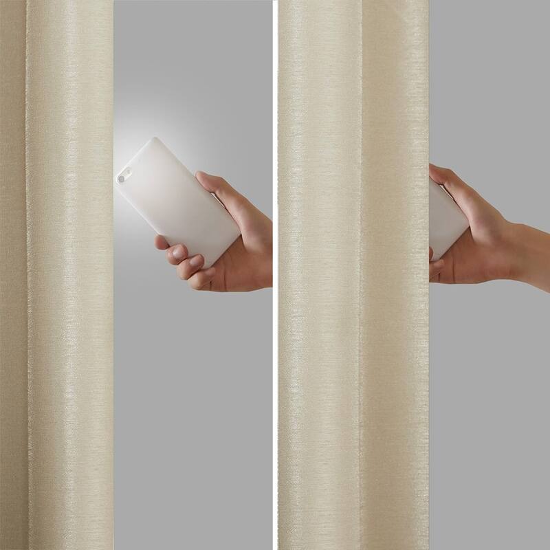 Twist Tab Total Blackout Window Curtain Panel Champagne 50x84" Blackout