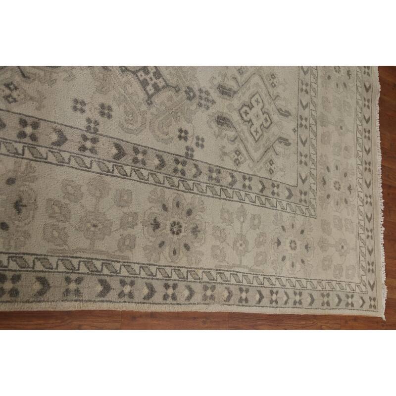 Oushak Indian Large Rug Handmade Wool Carpet - 9'10"x 13'9"