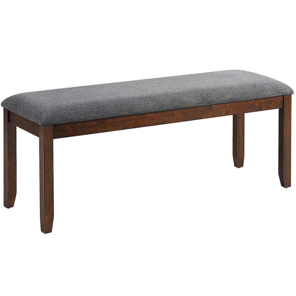 Upholstered Entryway Bench Footstool with Wood Legs - 47.5" x 15.5" x 19.5" (L x W x H)