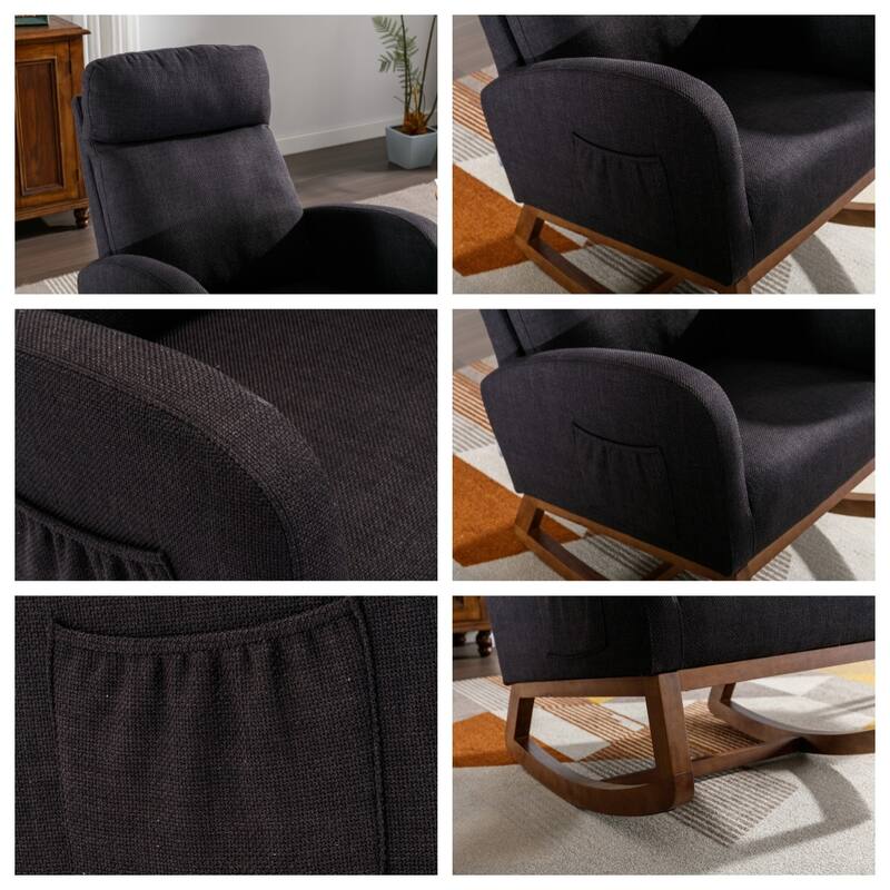 Living Room Comfortable Rocking Chair Living Room Chair - 39.70'' H x 27.16'' W x 37'' D