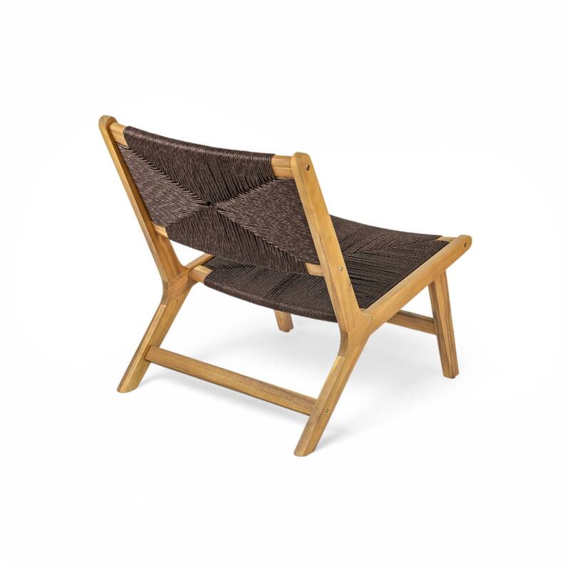 2-Piece Outdoor Chair Set, Acacia Wood Outdoor Chair, Teak Frame Lounge Chair