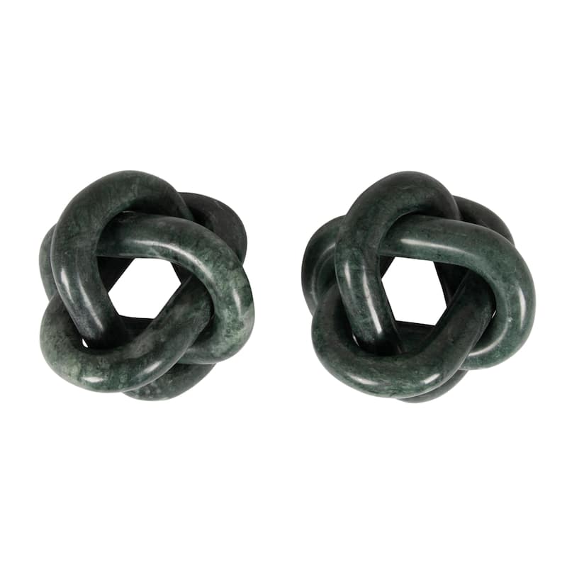 Decorative Interlocking Marble Chain with 3 Links - 6.0"L x 6.0"W x 6.0"H