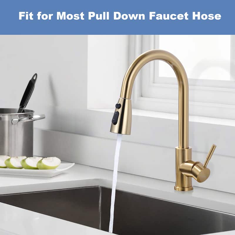 WOWOW 3 Function Kitchen Faucets Head Replacement with 9-Adapters