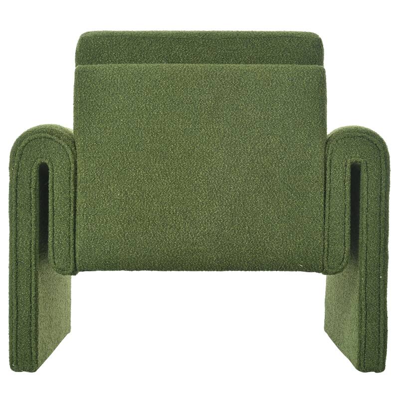 Modern Bouclé Upholstered Accent Chair - Ideal for Living Room, Bedroom & Office, with Sturdy Support and Luxurious Comfort