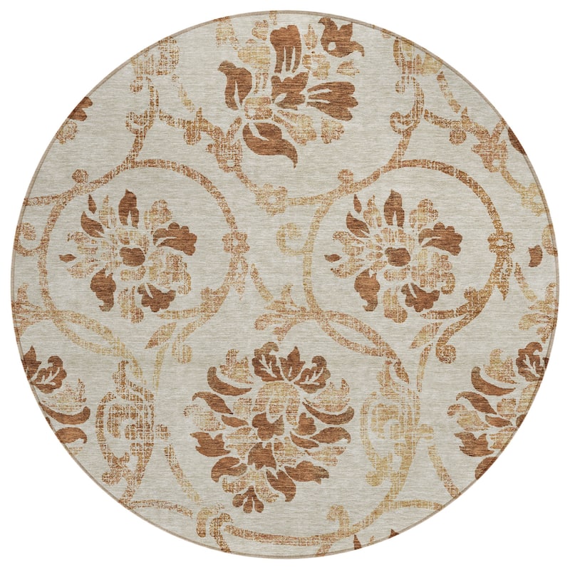 HomeRoots Floral Traditional Rectangle Outdoor Rug