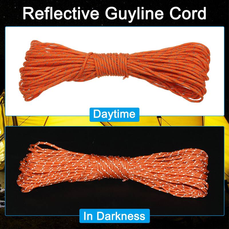 2Pcs Reflective Guyline Camping Paracord Tent Cord Guyline Rope