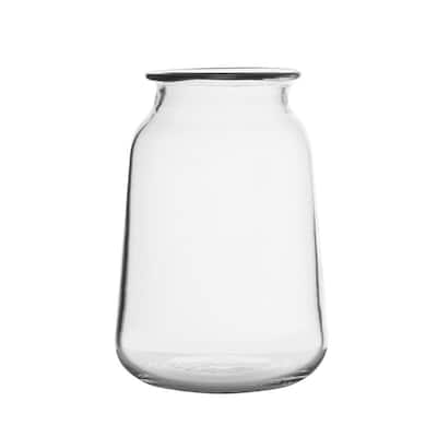 Elements Milk Bottle Vase, 9 Inch, Clear