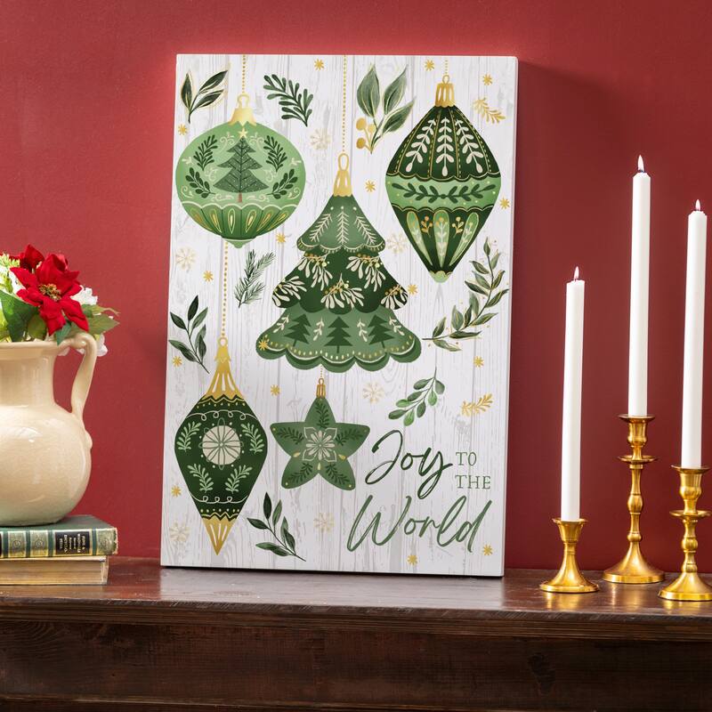 Shades of Green Wall Decor, 16"x24"