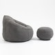 preview thumbnail 27 of 101, Microfiber High-Density Foam Bean Bag Lounge Chairs with Removable Footrest