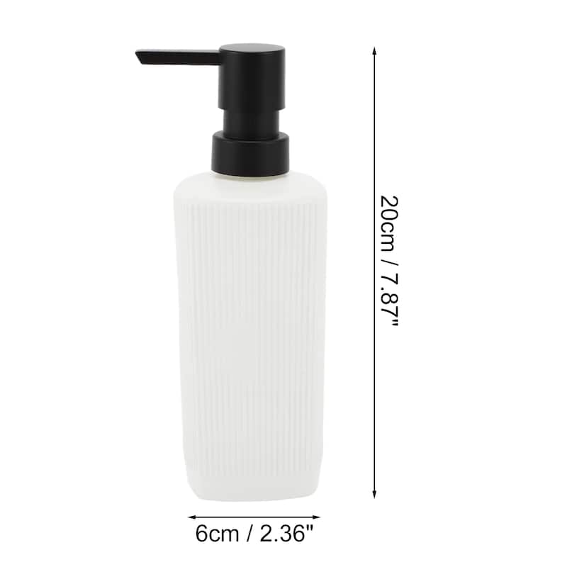 Vertical Lines Classic Soap Pump Dispenser for Hotels 350ml 1 Pcs