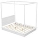 preview thumbnail 37 of 36, Canopy Bed Frame with Headboard, 4 Posters Wooden Bed Frame, No Box Spring Needed, Mattress Foundation Platform Bed for Kids