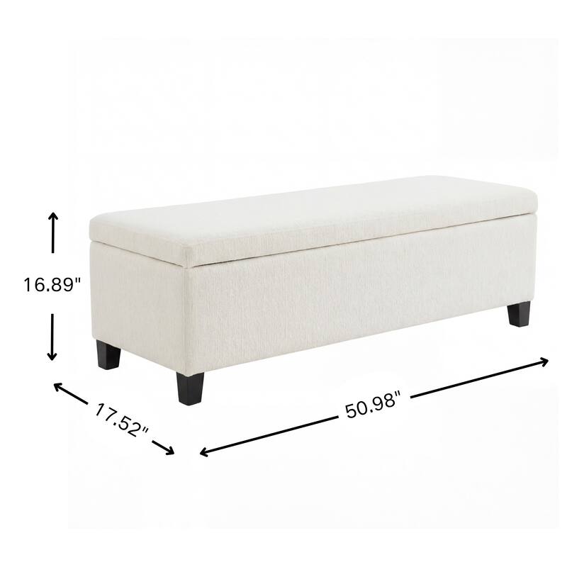 Linfield Boucle Upholstered Storage Ottoman Bench by Christopher Knight Home