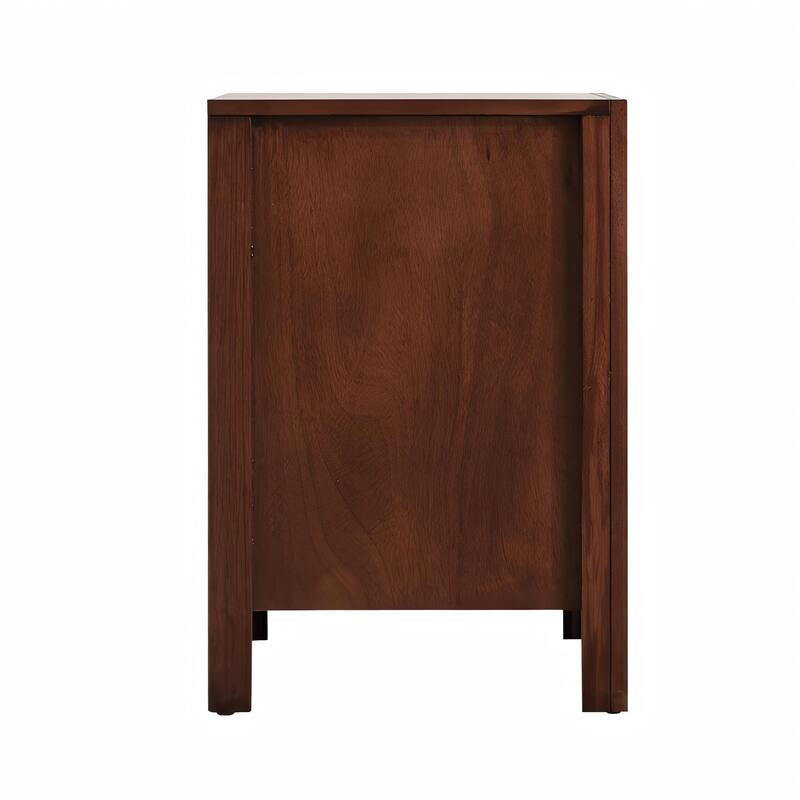 Elegant Cherry Nightstand with Two Drawers