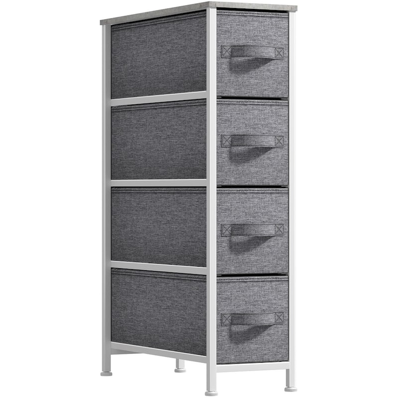 Narrow Dresser Tower with 4 Drawers - Vertical Storage for Bedroom - 4-drawer