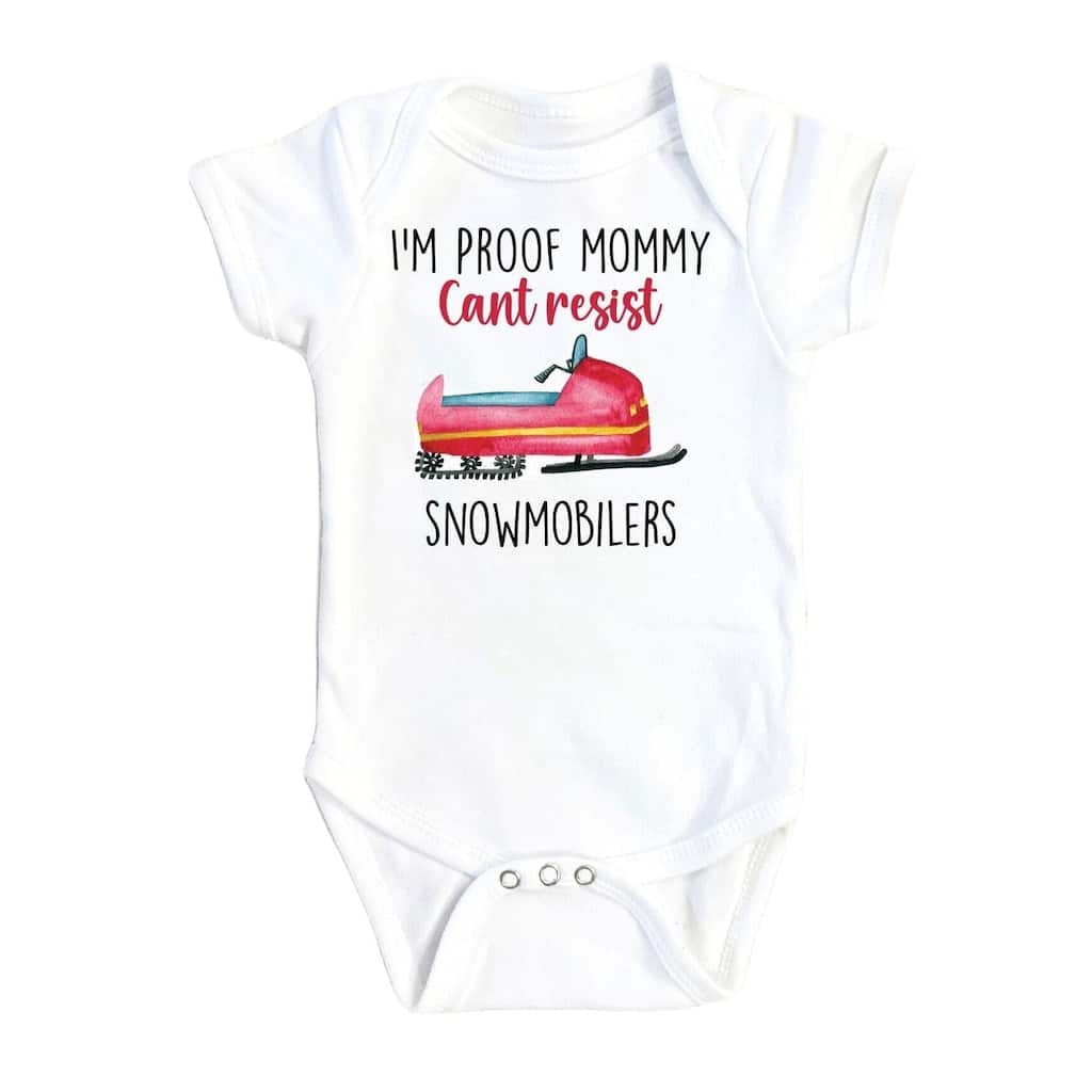 Snowmobile - Baby Boy Girl Clothes Infant Bodysuit Funny Cute Newborn 1E