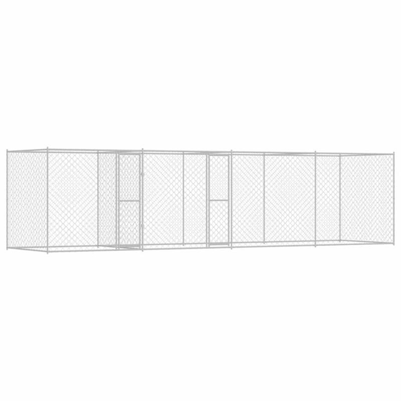 Dog Cage Silver 600/800 x 200 x 200 cm Galvanised Steel