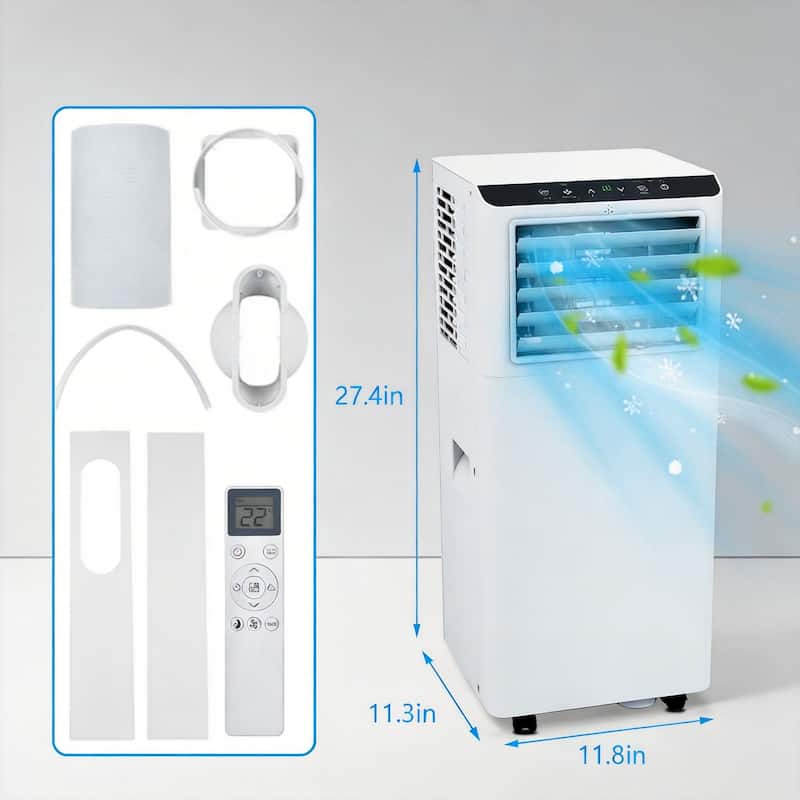 8000 BTU 3 in-1 Ac Unit, 24H Timer, Cools Room Up To 350 sq.ft