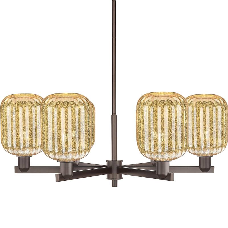 Innovations Lighting 716-6CR-14-24 Preston Chandelier Cylinder Preston - Oil Rubbed Bronze / Mercury