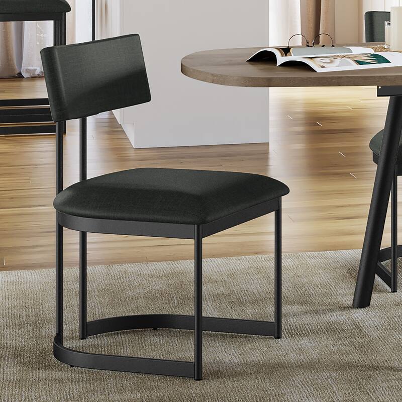 Amisco Lucio Upholstered Dining Chair with Metal Legs