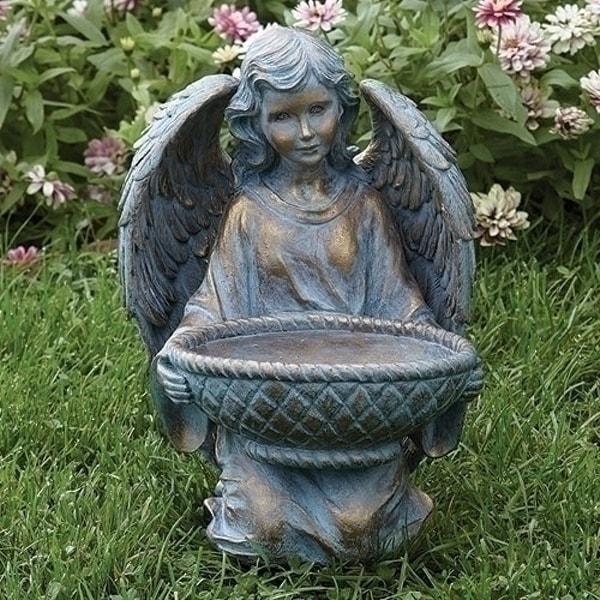 3.75” Bronze Angel with Flower Pot - N/A