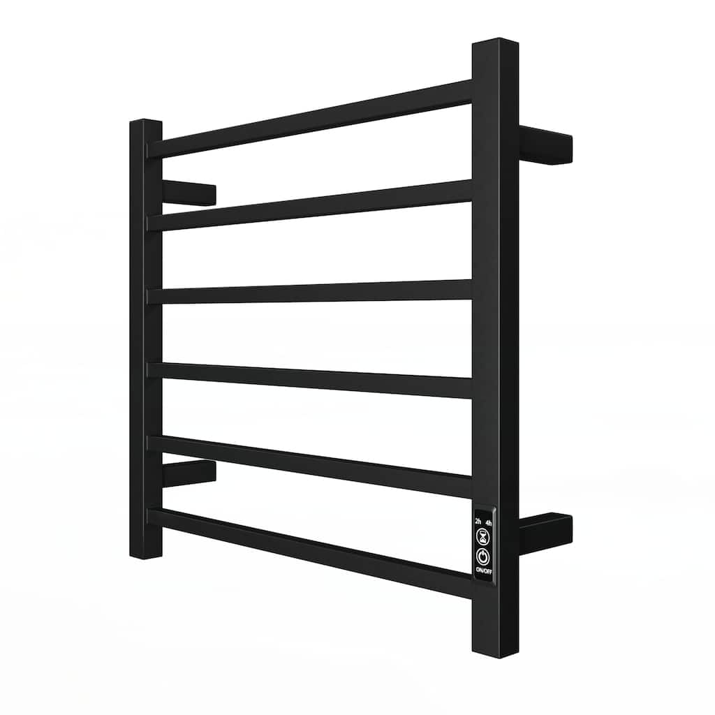 Towel Warmer 6 Bar Electric Heated Towel Rack Wall Mount