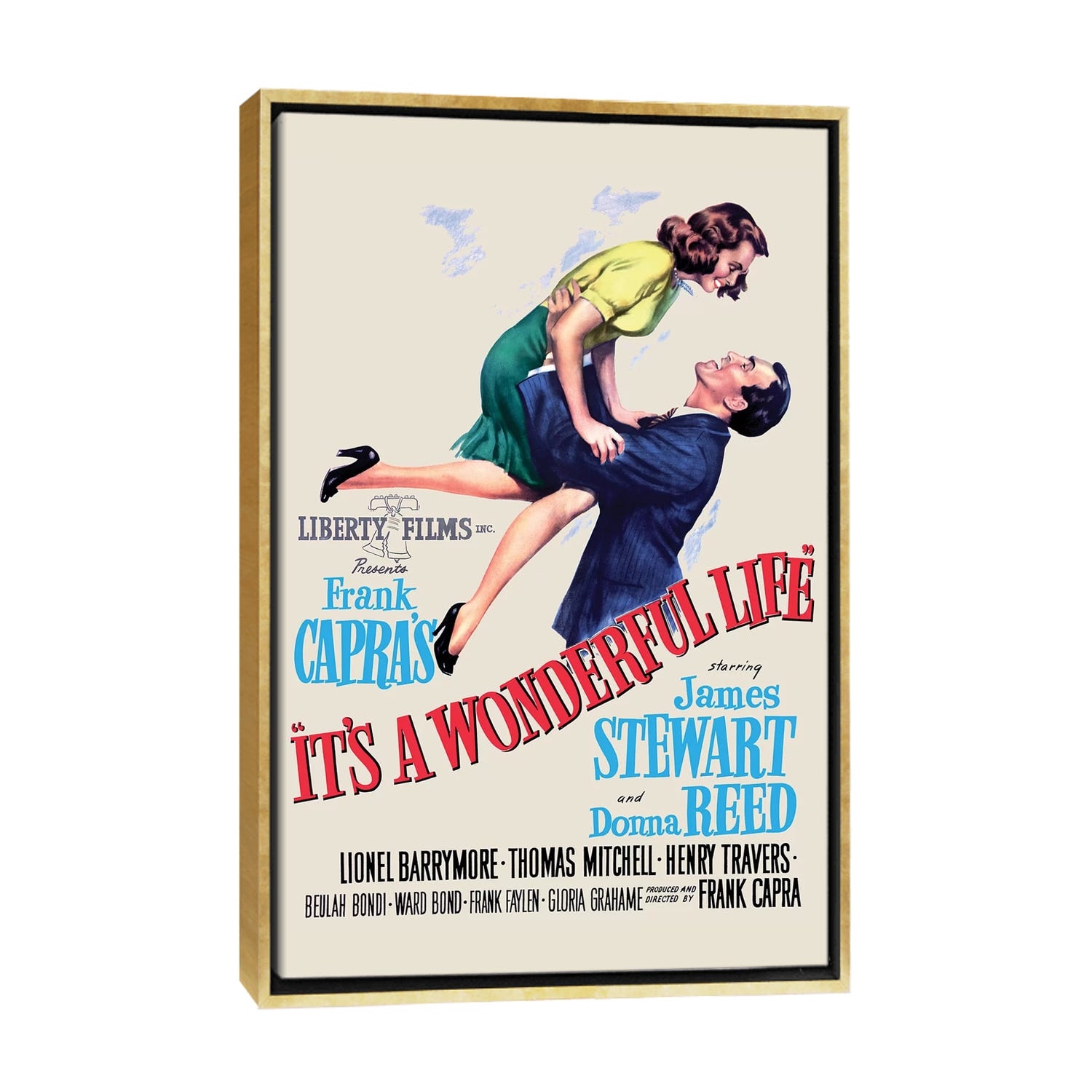 Icanvas Its A Wonderful Life Movie Poster By Radio Days Framed Canvas Print Bed Bath 8064