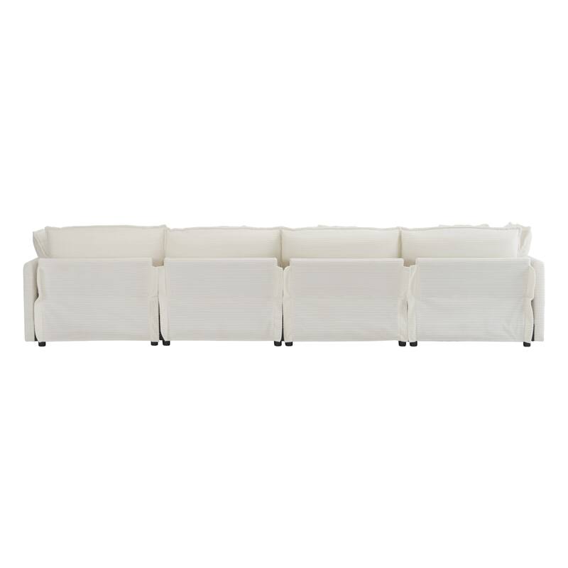 Convertible Sectional Sofa Cloud Couch U-Shaped Modular Sofa Sleeper