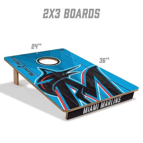 Miami Marlins MLB Tailgate Cornhole Board Set