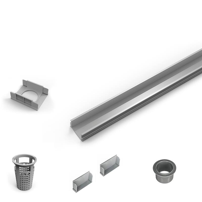 Infinity Drain RG-L 6572 72" PVC Linear Drain Component Only Kit for - Polished Stainless