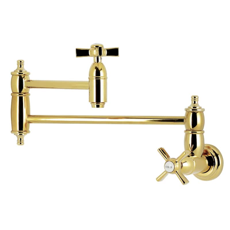 Kingston Brass Essex Double-Handle Wall-Mount Pre-Rinse Bridge Kitchen Faucet