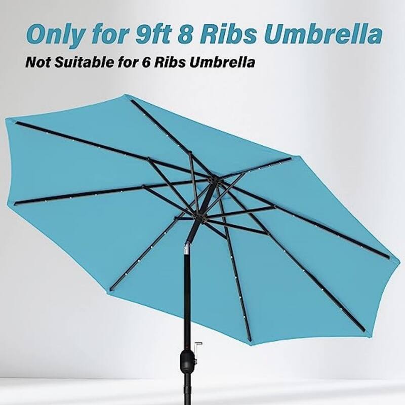9ft.Patio Umbrella Replacement Canopy, Outdoor Table & Market & Yard Umbrella Replacement Top Cover (No stand and base)