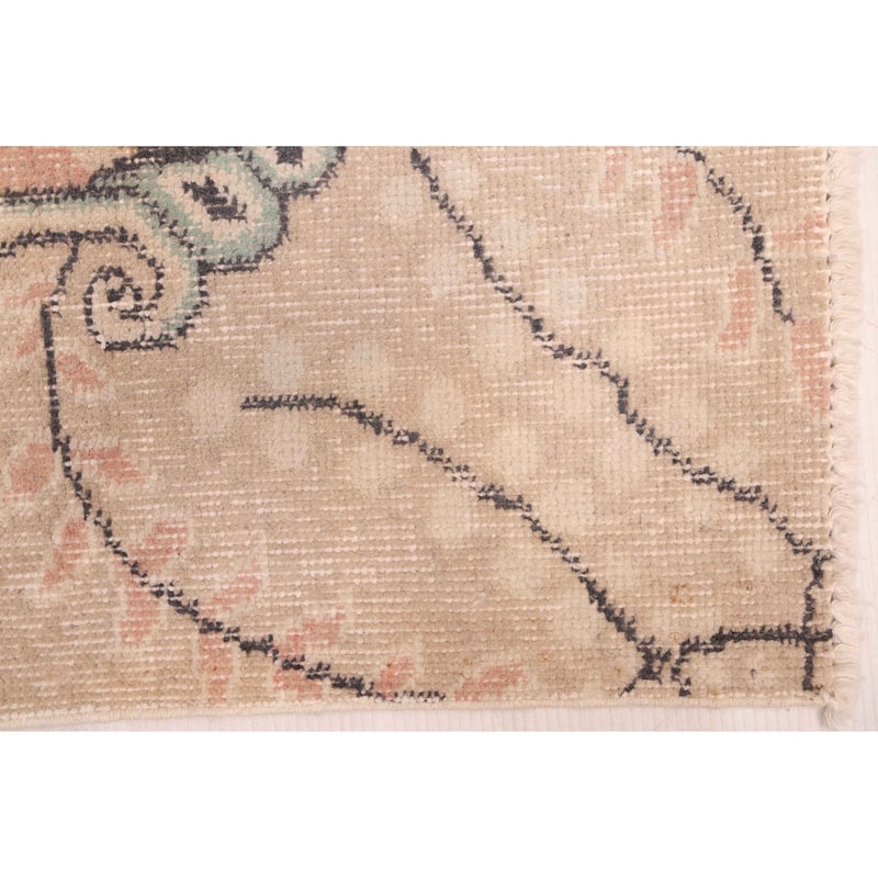 ECARPETGALLERY Hand-knotted Antalya Vintage Light Green Wool Rug - 5'9 x 10'0