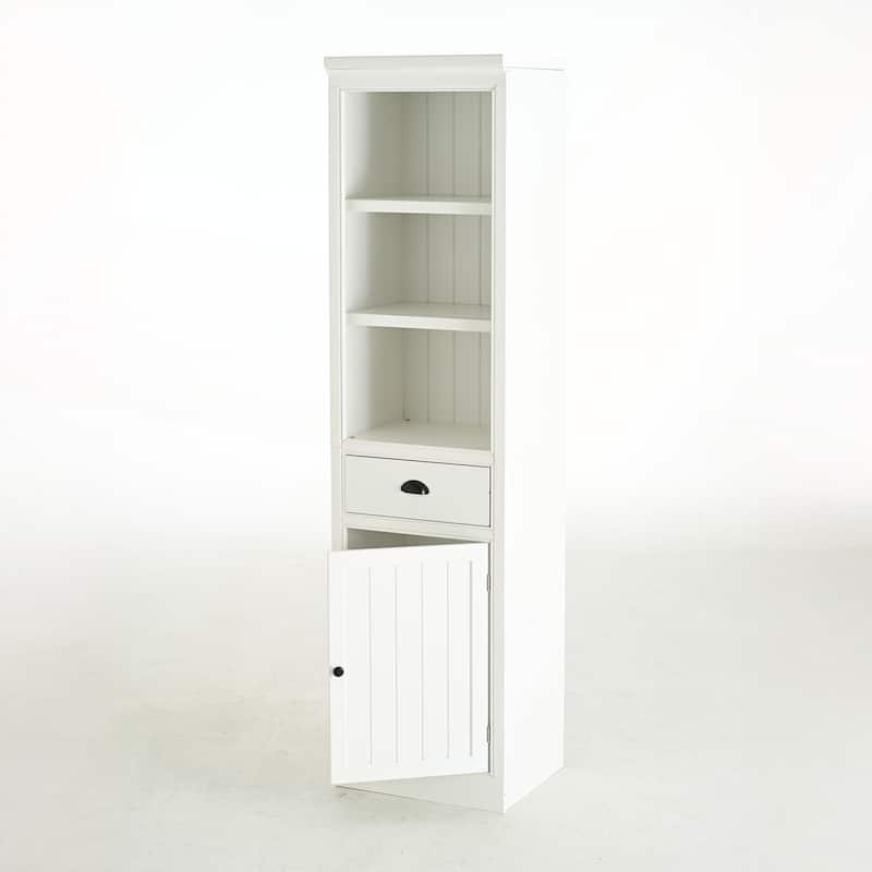 75IN Tall Retro Style Display Shelf with Cabinet