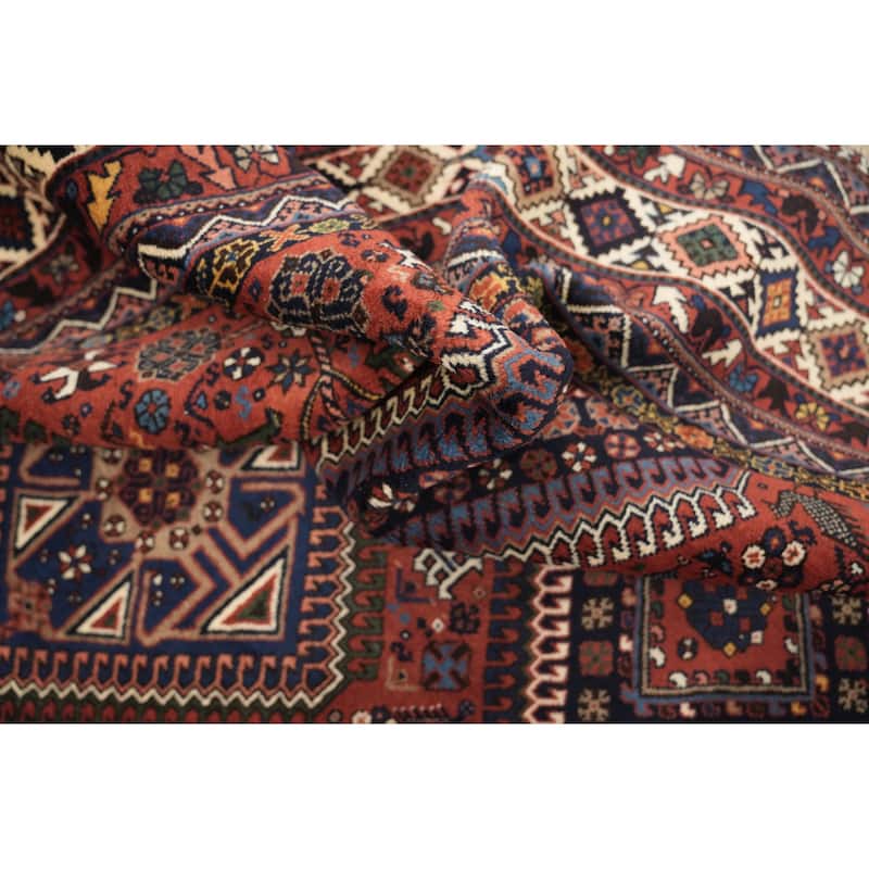 Hand Knotted Oriental 100% Wool Carpet Traditional Tribal Oranges & Rust Yalameh Area Rug - 13' 1'' X 10' 0''