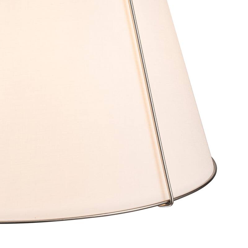 Mid Century 4-Light Conical Fabric Shade Lantern Pendant Ambient Light