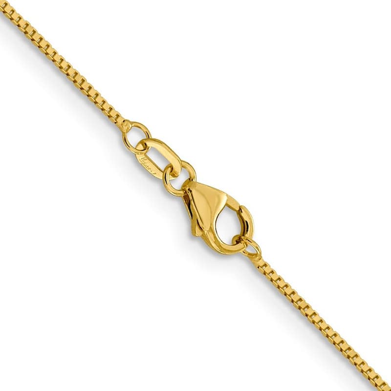 Curata Solid 18k Yellow Gold .80mm Box Chain Necklace (Lobster)