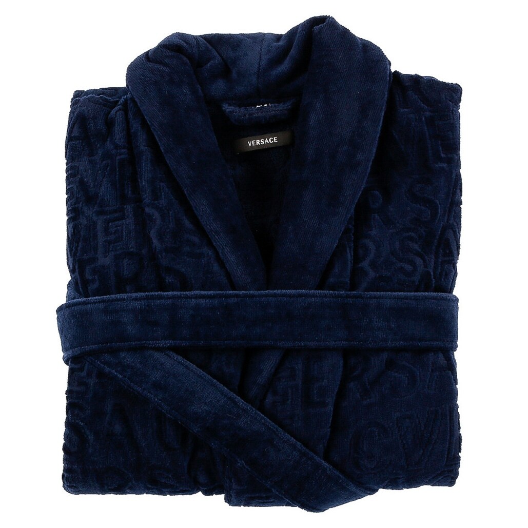 navy blue versace robe