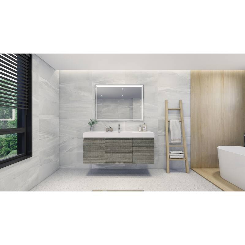 Baillie 60'' Wall-Mounted Vanity with Single Reinforced Acrylic Sink