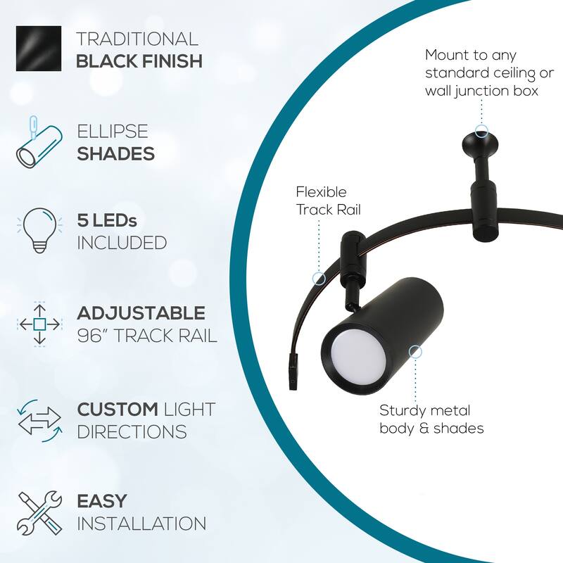 Catalina Ellipse 5-Light LED Flex Track