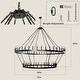 preview thumbnail 7 of 22, Extra Large Wagon Wheel Chandelier High Ceiling Farmhouse Chandeliers