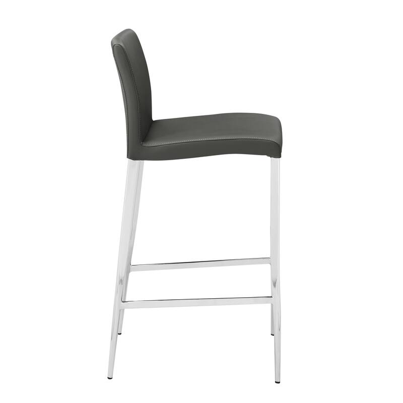 Delta Modern Leatherette & Chrome Counter Stool - Contract Grade