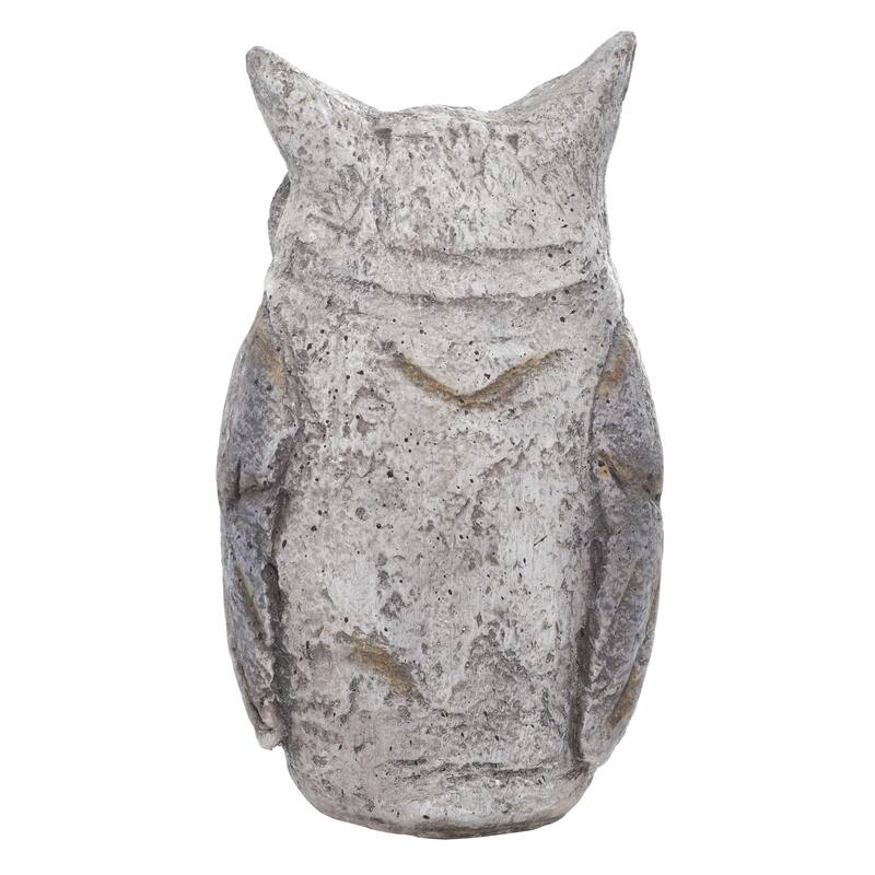 Polystone Owl Indoor Outdoor Decorative Garden Sculpture - Gray - Roche River Decor