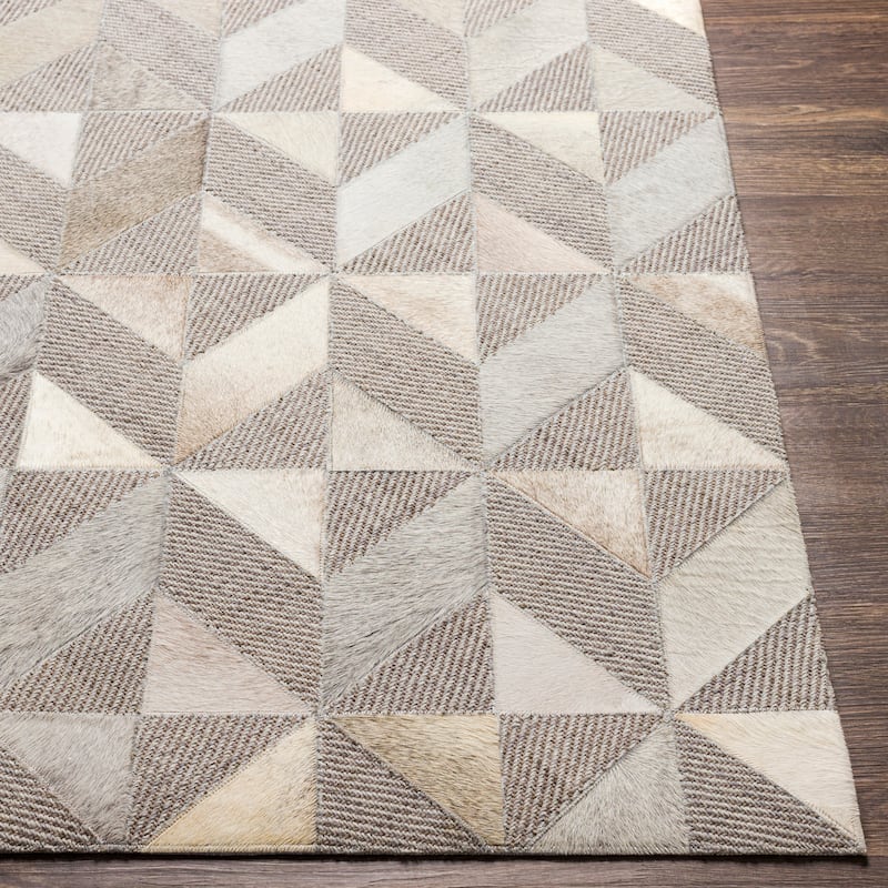 Surya Medina Modern Hair-on-hide Leather Area Rug