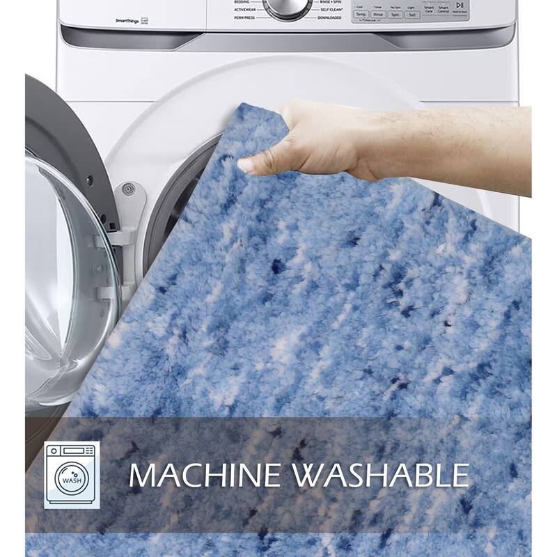 Home Weavers Cloud Comfort 100% Microfiber Bathroom Rug Non Slip Bath & Water Absorbent Soft Bath Mat 4 PC Set with Runner