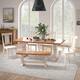 Option Antique White Chairs and Bench