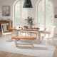 Option Antique White Chairs and Bench